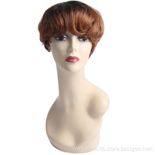 Short Hair Colorful Synthetic Cospaly Wig High Temperature Fiber Wig Halloween Party Wig for Women